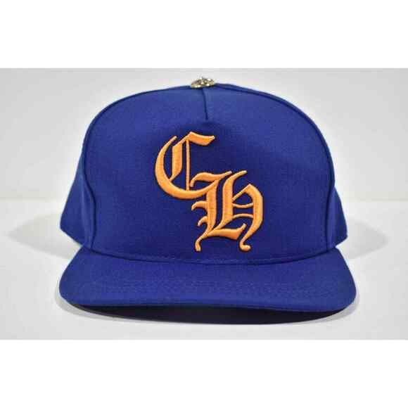 Chrome Hearts CH Logo Trucker Blue Orange Baseball Cap Snapback Adjustable Hat